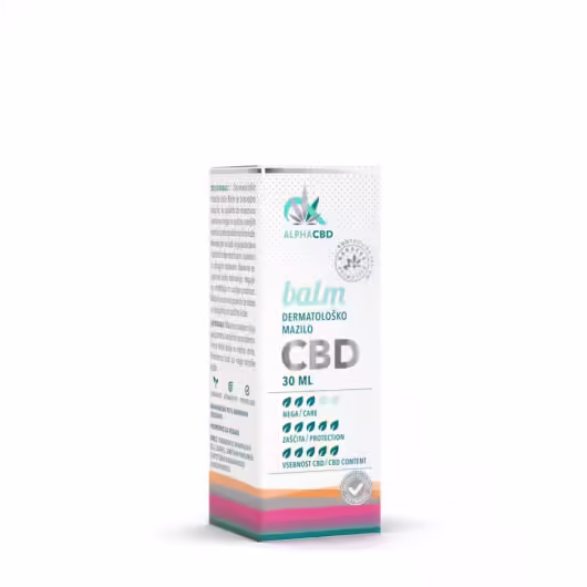 Brezvodno Dermatološko mazilo CBD Balm za intenzivno, lokalno nego in zaščito kože pri akkutnih spremembah.